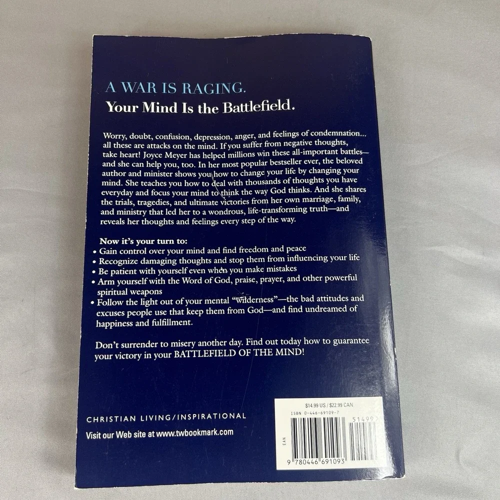 Battlefield of the Mind by Joyce Meyer Paperback Christian Self-Help Book